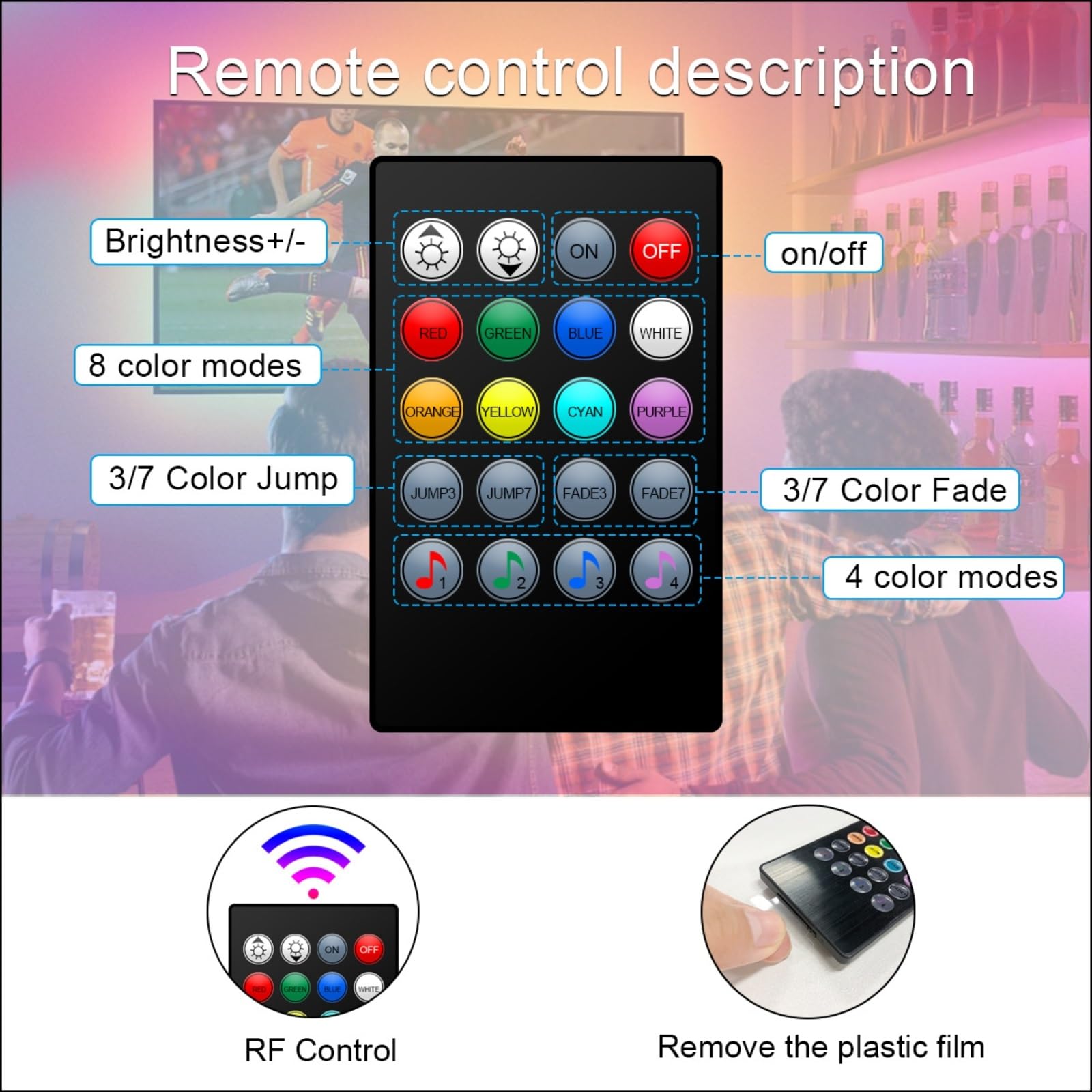 Reaktywne podświetlenie LED do telewizora taśma 5 V 5050 RGB taśma LED światła do telewizora synchronizowane z paskiem USB na podczerwień kolorowe tło telewizora dekoracyjne oświetlenie LED