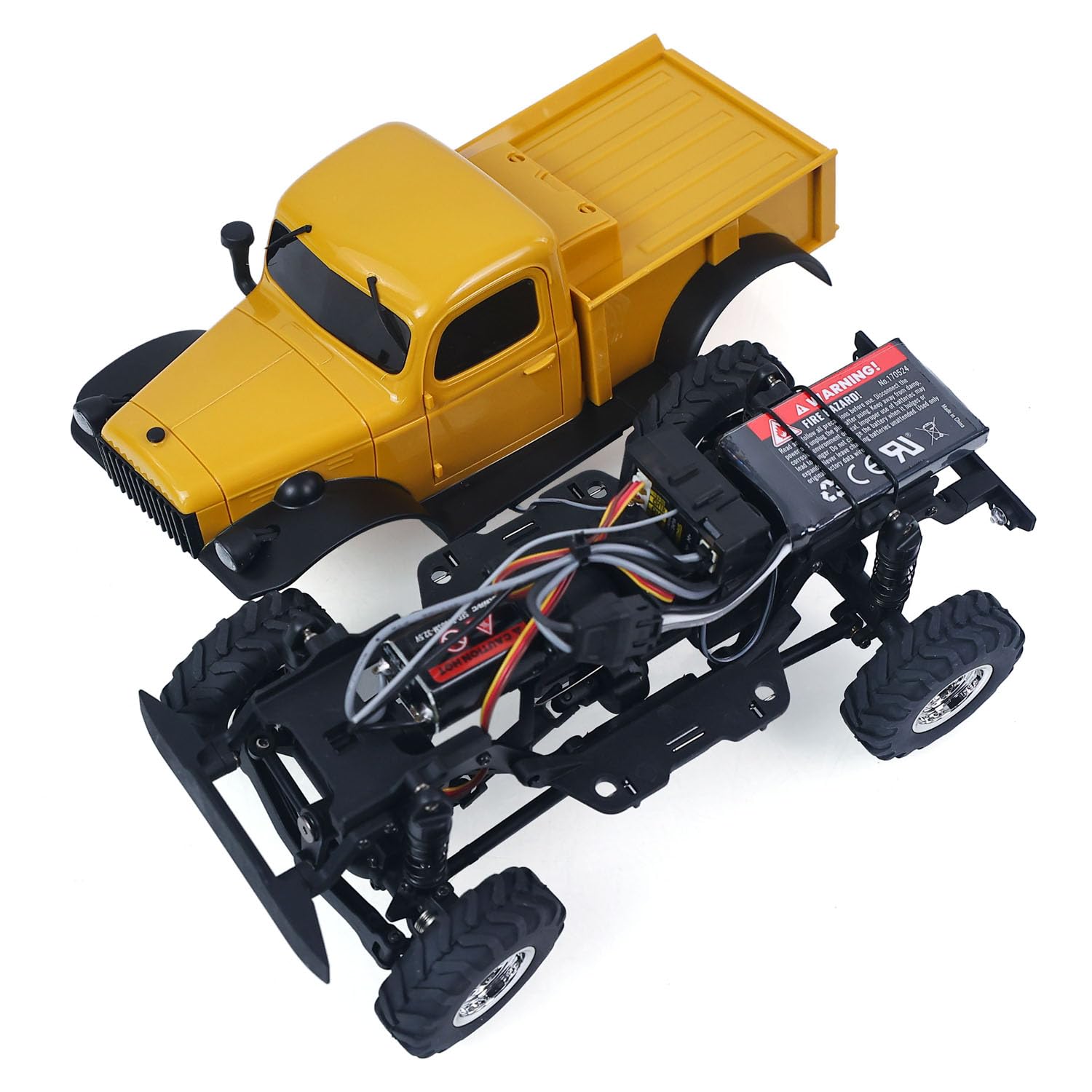 TOUCAN RC HOBBY UDI 4X 4 1/24 RC Rock Crawler UCX2401, cambio a 2 marce, telecomando, veicolo fuoristrada, telaio in metallo, motore a spazzole leggere RTR