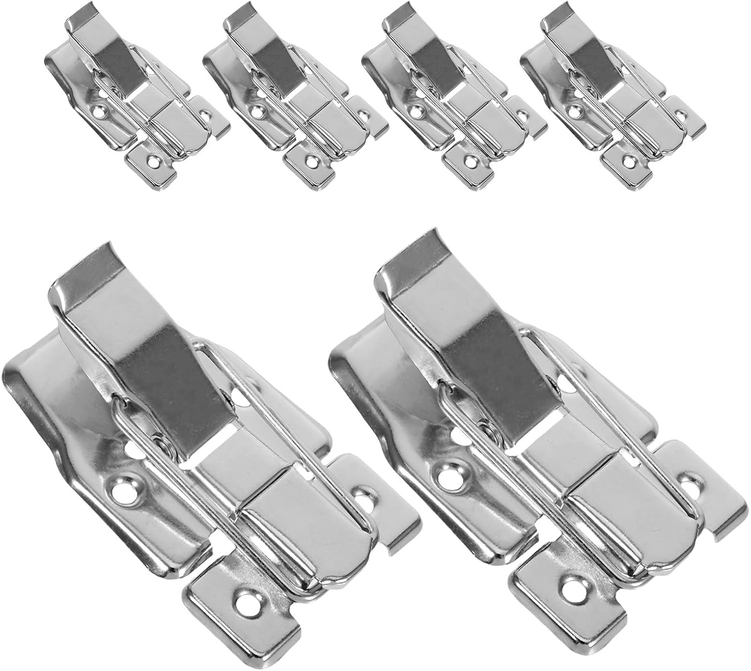 6pcs Vintage Duckbilled Hasp Latch Set with Lock Metal Toggle Box Catch Hasp for Wooden Treasure Chest Jewelry Case Furniture Hardware