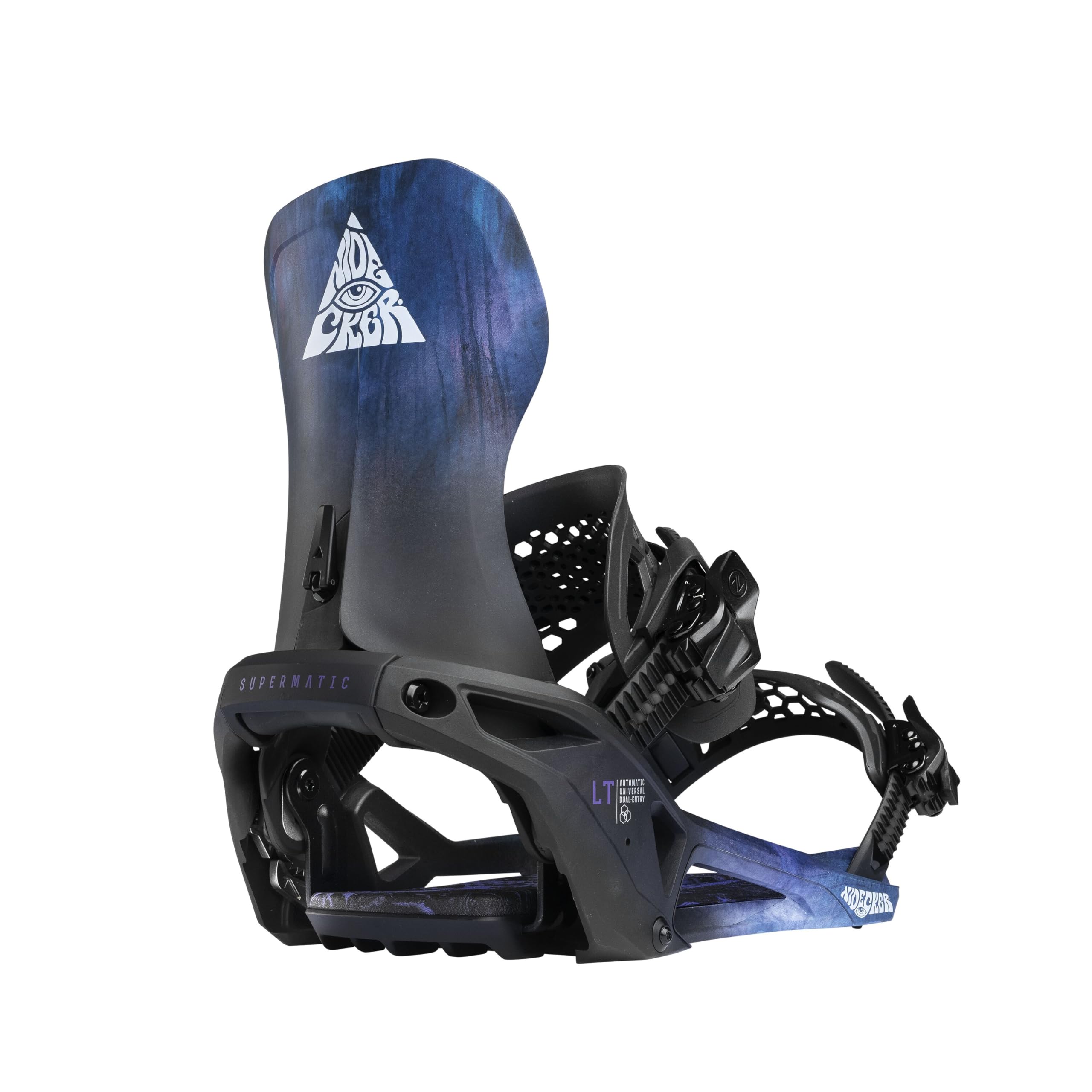 Nidecker LT Supermatic Snowboard Bindings – Automatic Dual-Entry Binding with Heel Pedal & Universal Fit