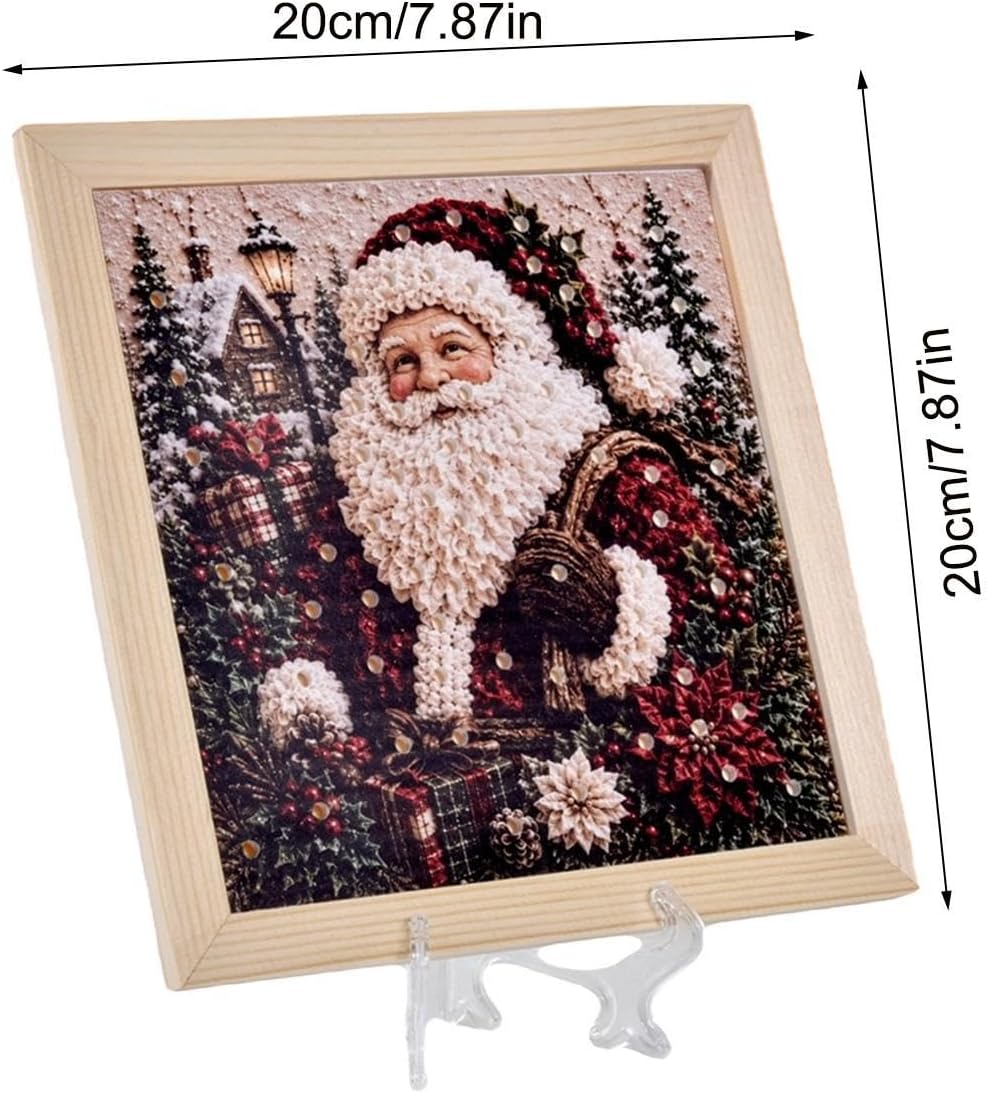 3D Fabric Art Kit - Santa Claus DIY Craft Set, Beginner Tucking Project