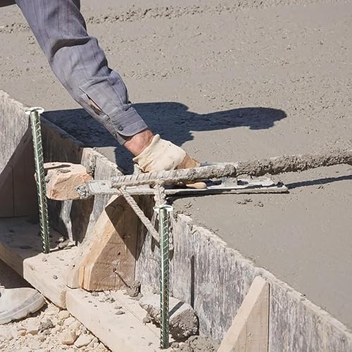 Miniatura 5 de FOMMEN Estacas de metal de 16 pulgadas para asfalto de 12 pulgada de diámetro, 6 estacas de tierra resistentes para golpes de velocidad, soporte de