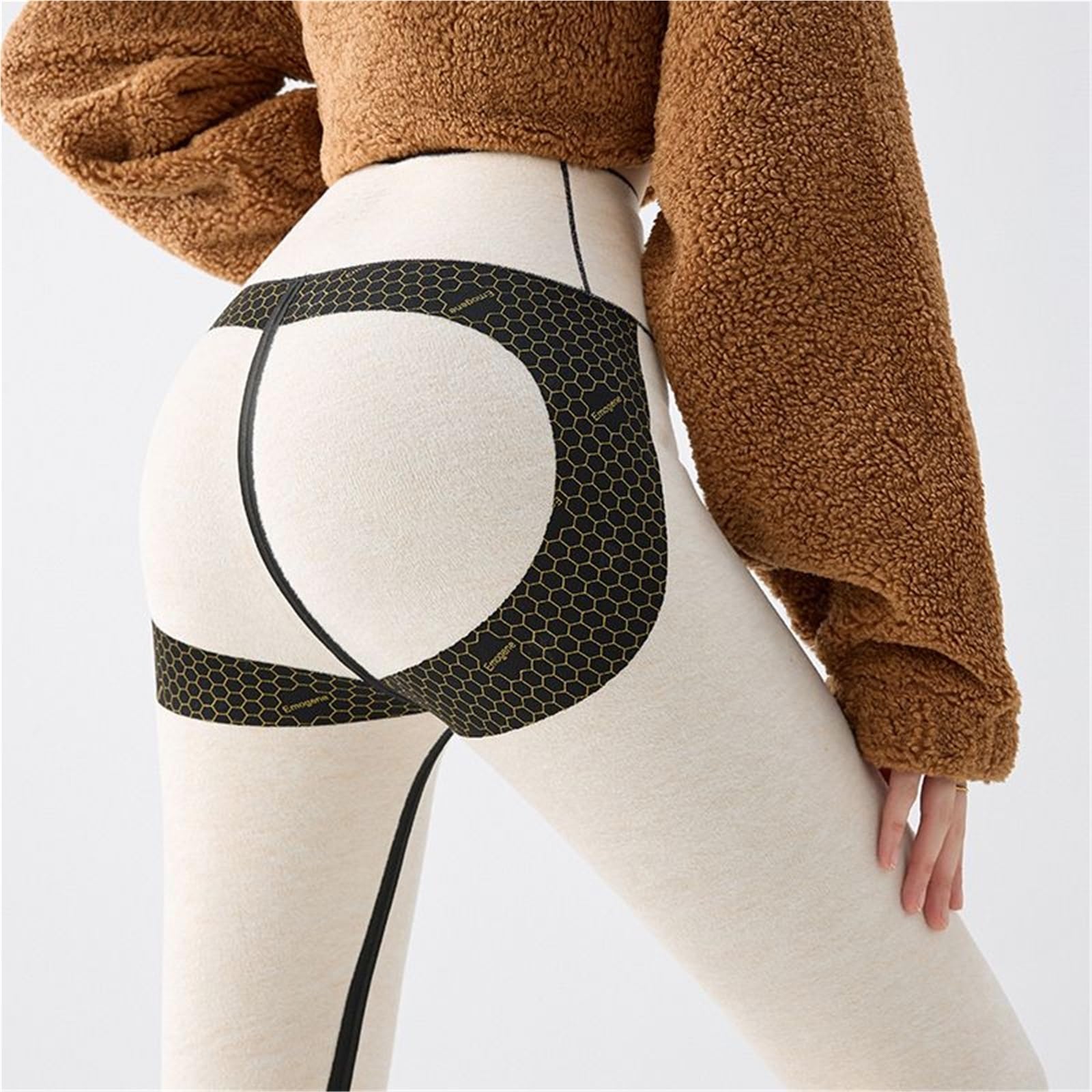 TOSOFT Collant Foderati In Pile Taglie Forti Donna Addensato A Vita Alta Yoga Fitness Leggings Neri Pantaloni Intimi Termici