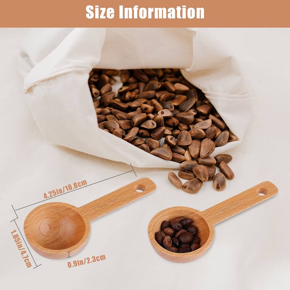 Kaffepulversked U2013 15 Ml Matsked, Vintage Mu00e4tskopa, Tru00e4handtag