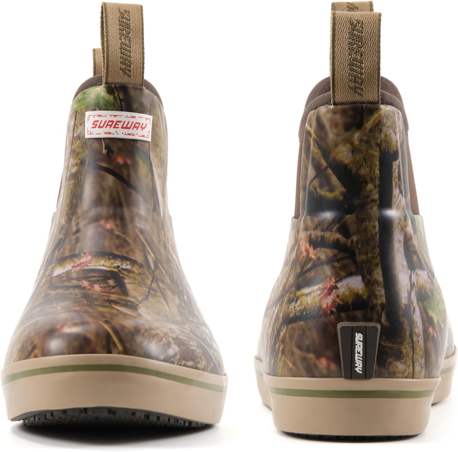 SUREWAY Men's Ankle Fishing Deck Boots for Men-Waterproof,Professional Non-Slip Soles for Wet Slippery Surface,Neoprene Rubber Rain Boot/Shoes for Hunting Boating Gardening - Image 6