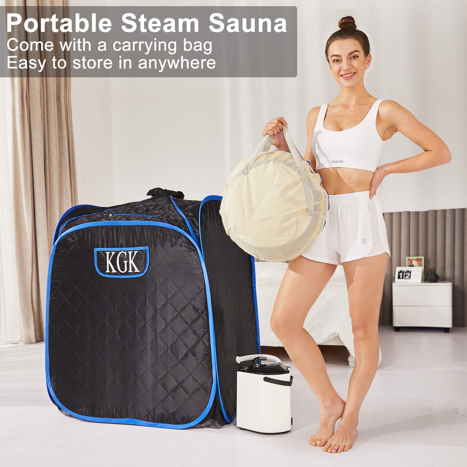 KGK Portable Steam Sauna Spa, 3L Personal Saunas for Home Relaxation