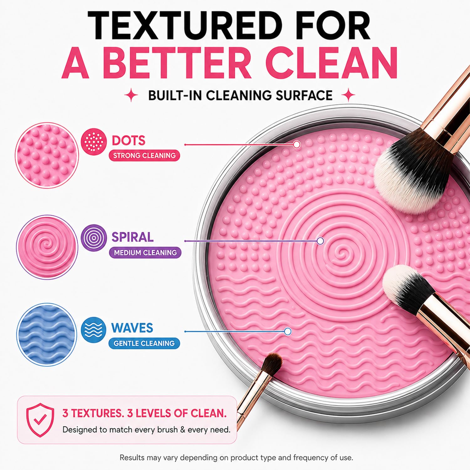 Makeup Brush Cleaner Soap with Silicone Scrubbing Pad, Heart Shape, 5.3oz