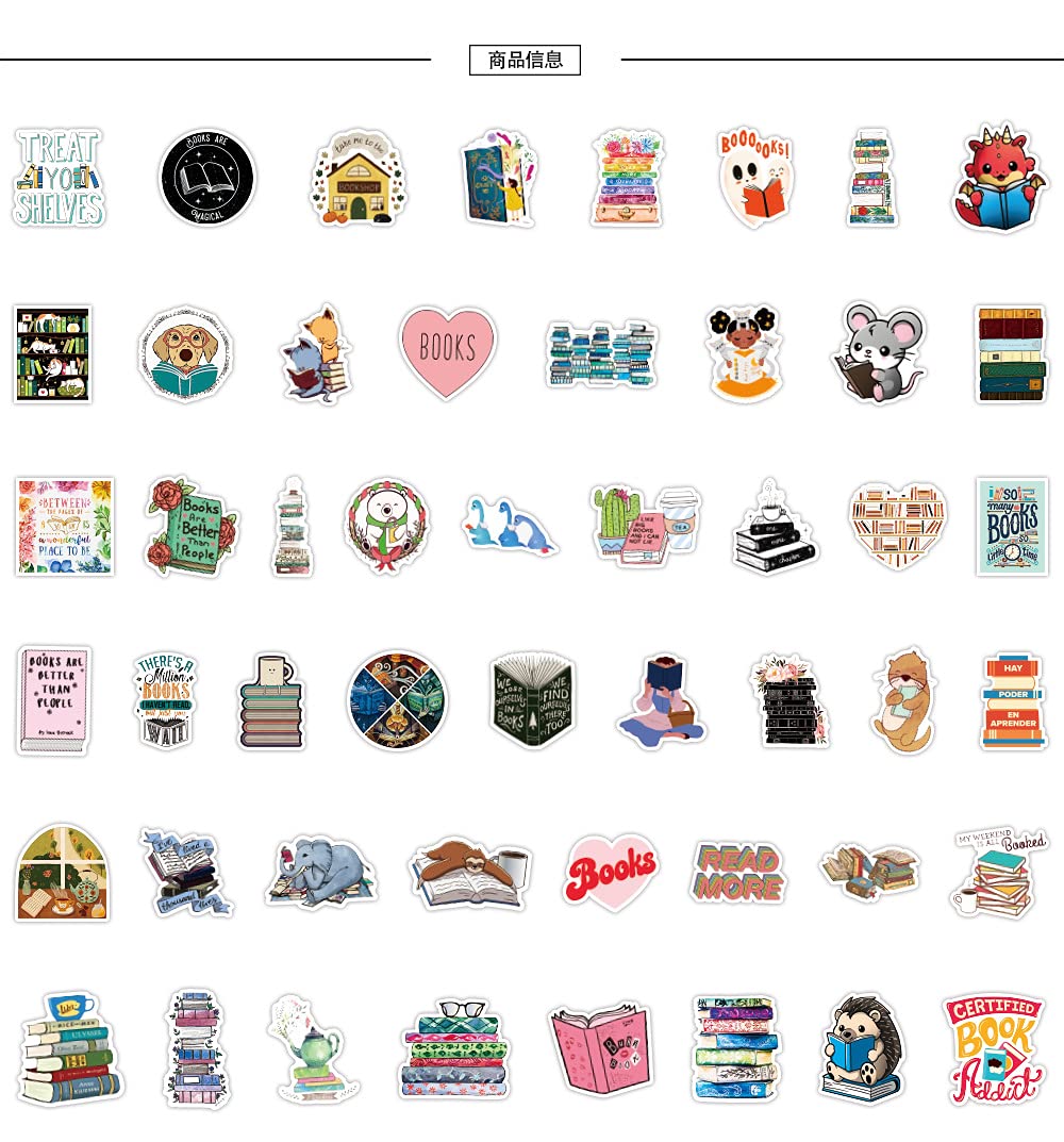 Read and Study Stickers 100pcs,Aesthetic Decoration Water Bottles Vinyl Stickers for Scrapbook,Laptop,Kid,Teen,Girl - Image 4