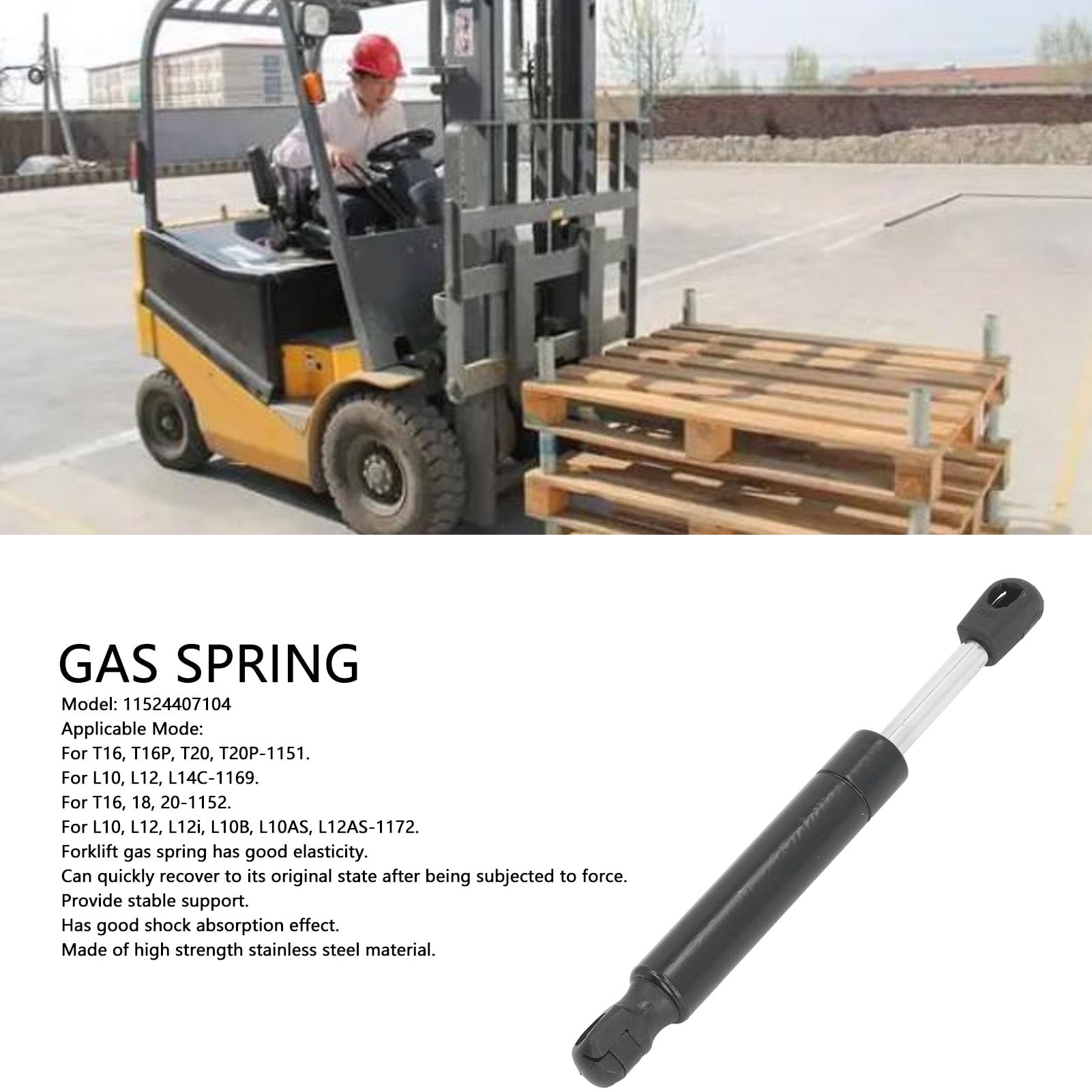 NDNCZDHC Forklift Gas Spring 11524407104 Forklift Lift Support Spring Replacement for T16 T16P T20 T20P?1151