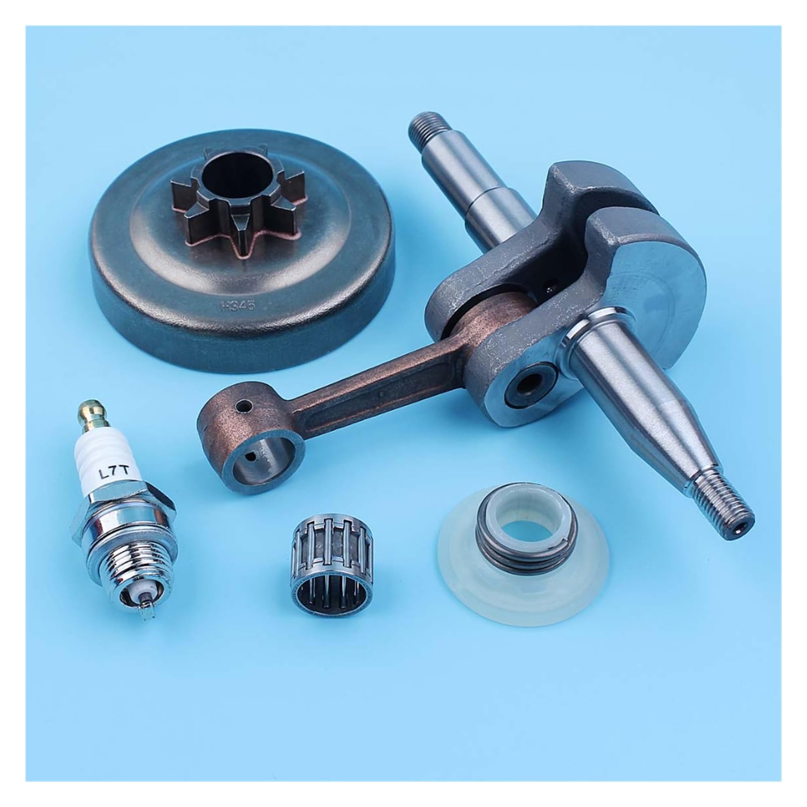 Kit de cojinete aguja engranaje helicoidal embrague cigüeñal for motosierra Husqvarna 350 345 340 503858071,503 85 80-71