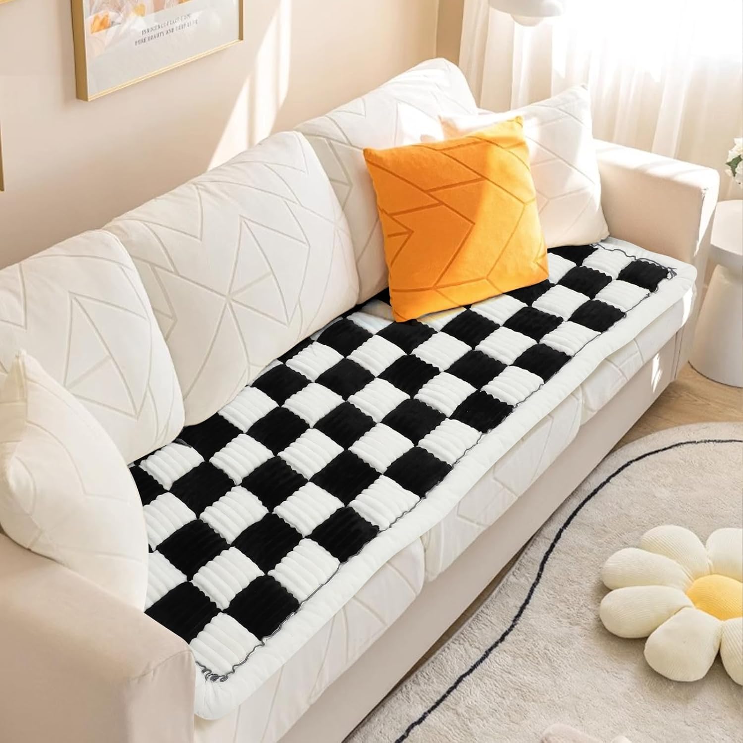 VINGVO Dog Couch Cover Protector Plush Soft Stylish Look Enhanced Comfort Anti Slip Pet Bed Sofa Cover for Home (150 * 70 * 4cm/59.1 * 27.6 * 1.6inch)