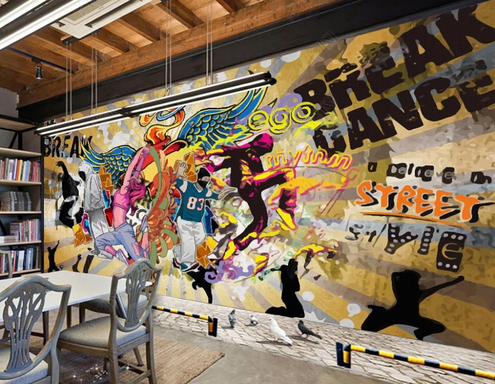 Papier peint intissé hip hop pour masquer les défauts d'un grand mur