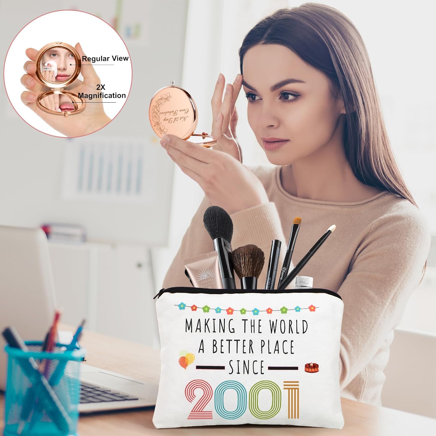 25th Birthday Gifts for Women, 25th Birthday Gift Ideas, 25th Birthday Gifts for Her, 9PCS Gifts Baskets for 25 Year Old Woman, Best Friend, Daughter, Sister, 2001 Birthday Gifts, 25 Fabulous Gift - Image 5