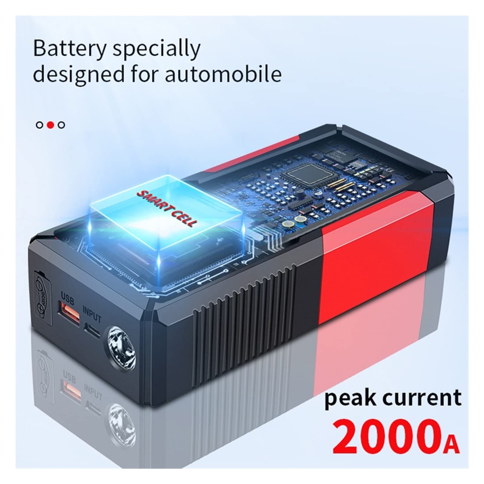 12V 2000A Wzmacniacz Rozruchowy Do Samochodu 20000mAh/26000mAh Akumulator Przenośna Ładowarka Awaryjne Urządzenie Do Uruchamiania Awaryjnego Samochodu Power Bank(26000mah)