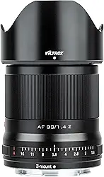 VILTROX Lente AF 33 mm f/1.4 F1.4 Z para Nikon Z, lente de montagem APS-C Z para Nikon Zfc Z5 Z6 Z7 II Z50
