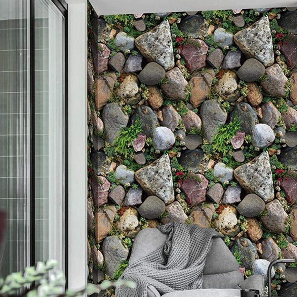 Univocean 3D Hill Stone Pattern Wall Poster, Easily Removable Wallpaper Use as Wall Sticker, Shelf Paper for Living Room Bedroom Office & Other Renovation Projects (1000 x 45 cm) (B089NF4Z69) Amazon Price History, Amazon Price Tracker