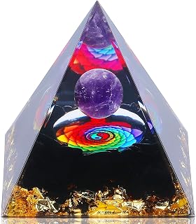 Black Obsidian Crystals Pyramid,Crystals and Healing Stones Pyramid,Energy Orgonite Pyramid for Meditation Yoga Chakra Positive and Sleep (Flower Obsidian)
