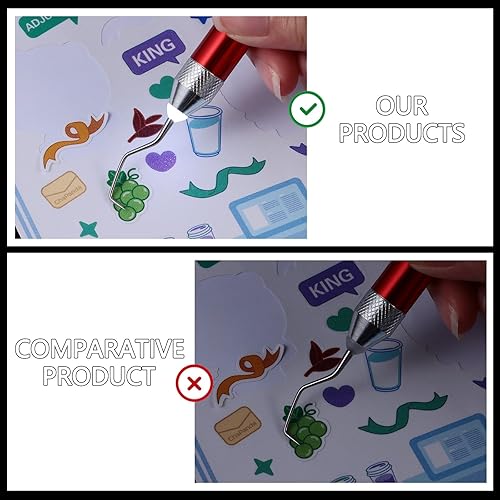 Miniatura 5 de 3 herramientas de deshierbe LED para vinilo, herramienta de deshierbe de vinilo con luz con pasador y gancho, para manualidades, siluetas, camafeos,