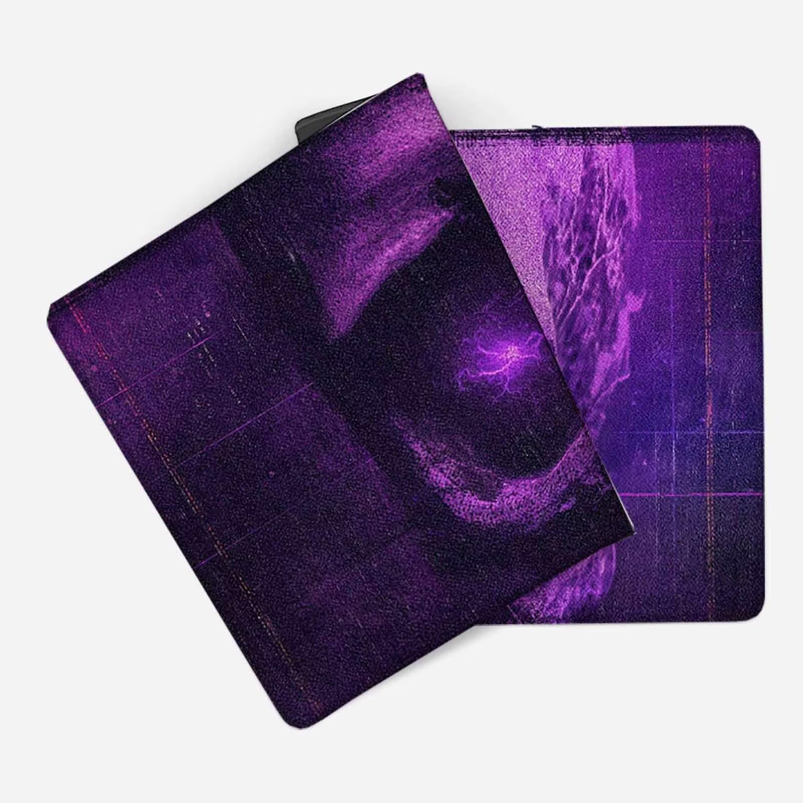 Fioletowa czaszka podkładka pod mysz XXL 1200 x 600 mm podkładka pod mysz z przeszytymi krawędziami i antypoślizgową gumową podstawą podkładka pod mysz XXL do komputera, laptopa, akcesoria biurowe