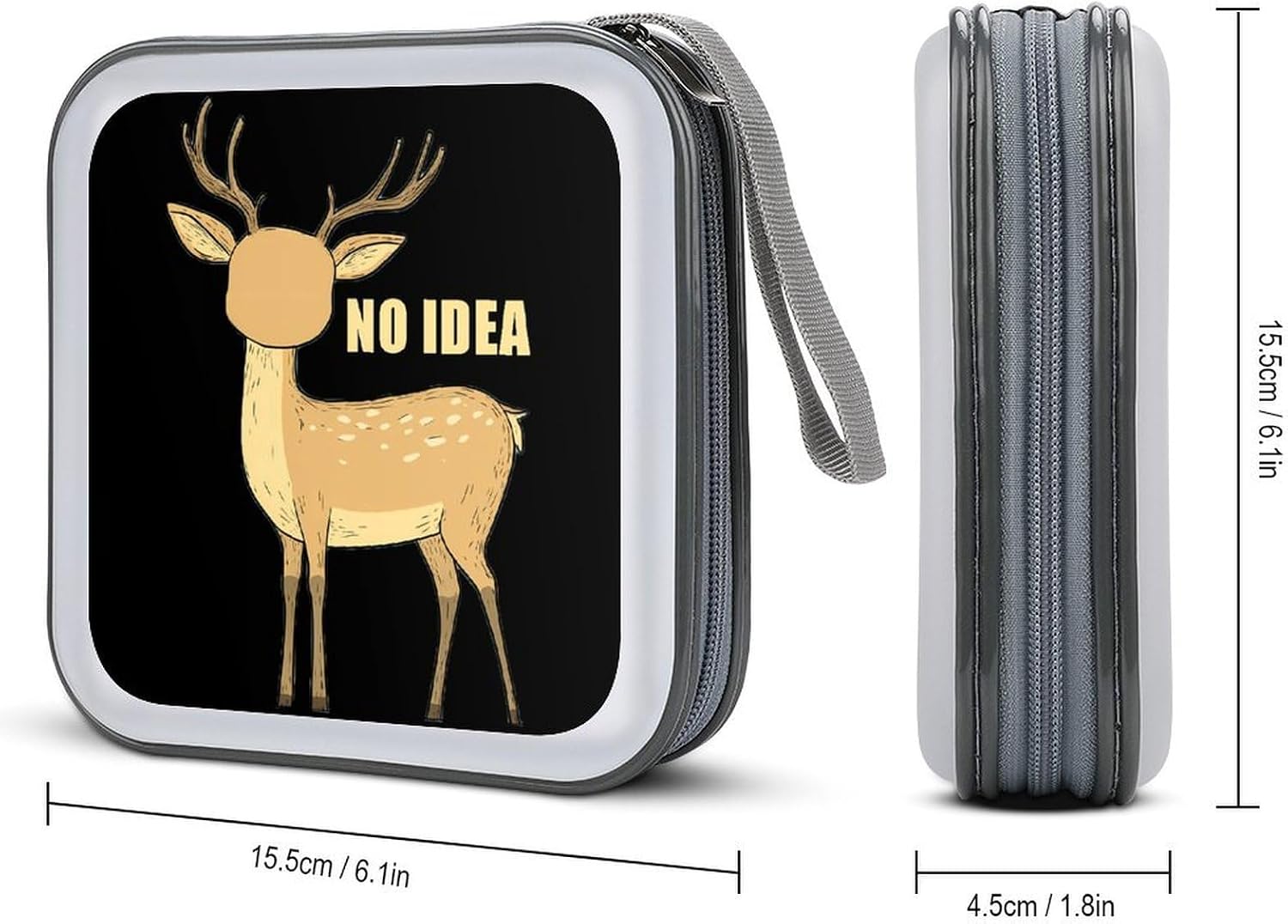 No Eye Deers Protective CD Case Storage Rack 40 Capacity DVD Holder Organizer Car Travel