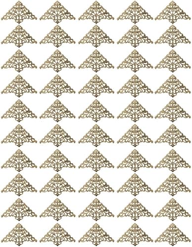 Tomotato Esquina decorativa, caja de joyería de estilo vintage, protector de esquina tallado para borde de escritorio, protector decorativo para