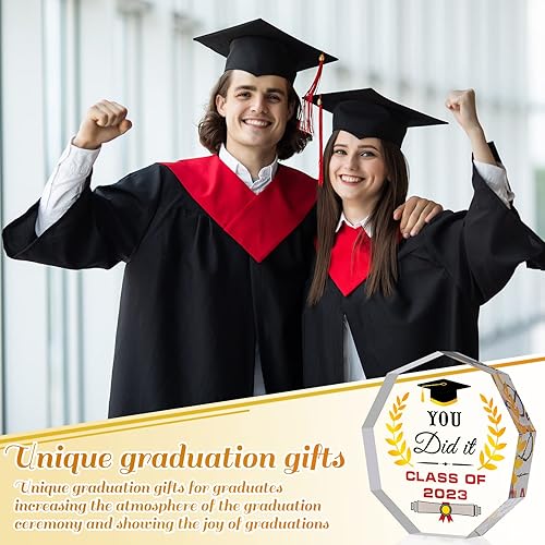 Miniatura 3 de 2 piezas de regalos de graduación de clase de 2023, recuerdo y pisapapeles regalo inspirador de graduación para ella, él, regalo de agradecimiento