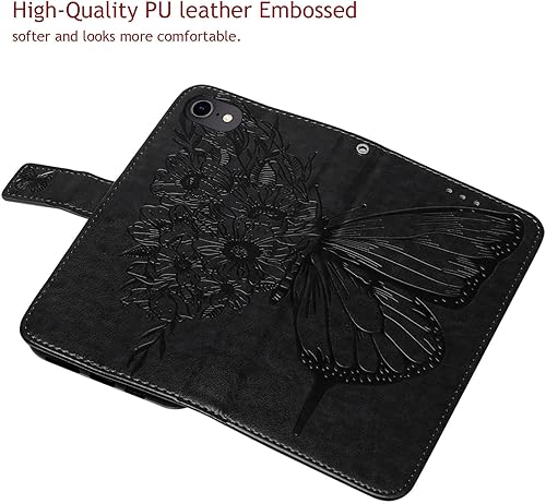 Miniatura 2 de Funda compatible con iPhone SE 2022, iPhone 78, iPhone SE 2020, funda 66S, función atril, correa de muñeca, ranuras para tarjetero, funda protectora