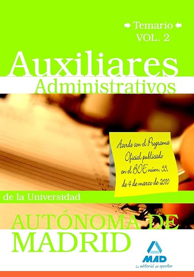 Auxiliares Administrativos de la Universidad Autonoma de Madrid. Temar