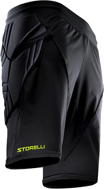 Storelli ExoShield Goalkeeper Shorts, High-Impact Protection, Sweat-Wicking, Breathable Athletic Shorts for Soccer