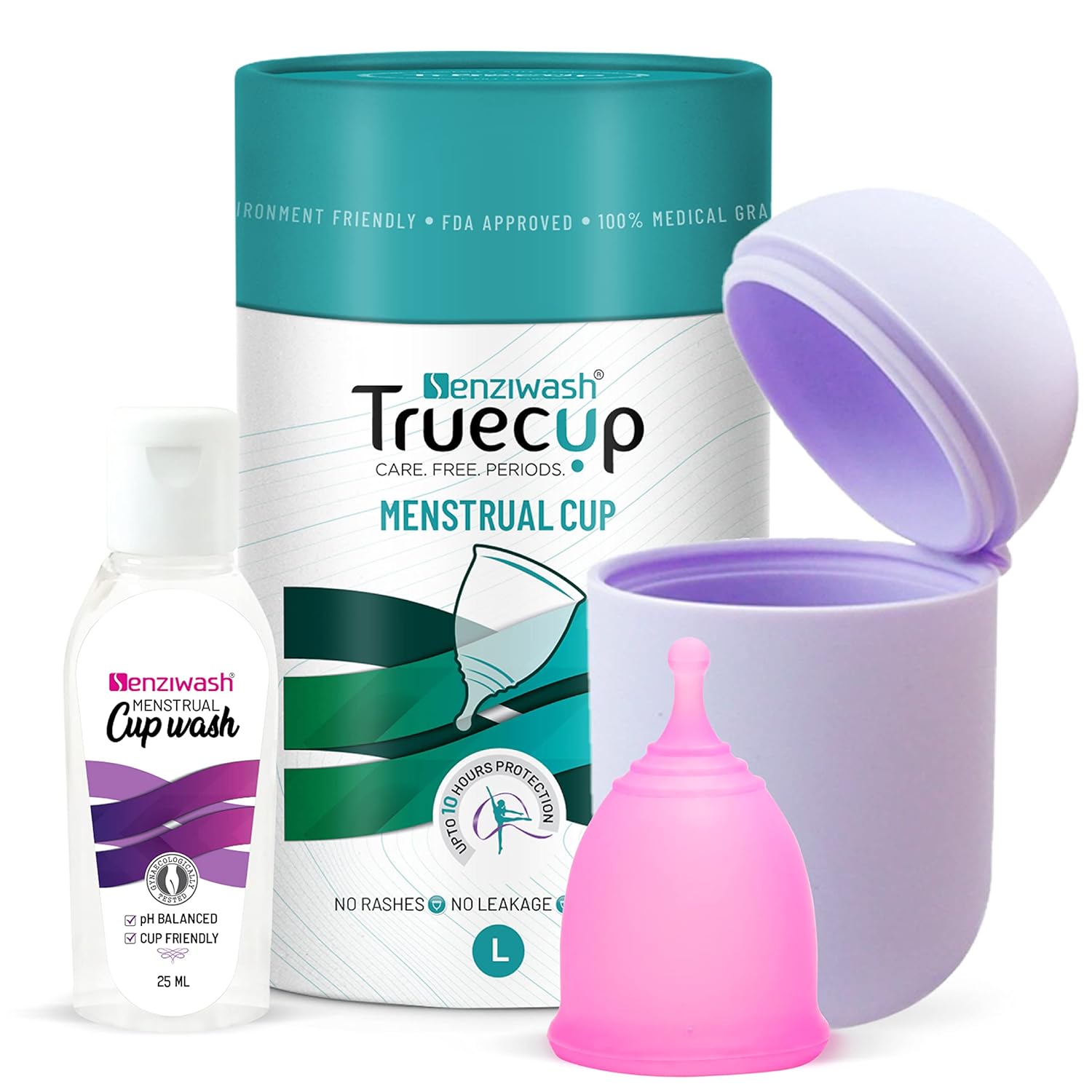 Senziwash Sterilizer Case & Truecup Reusable Menstrual Cup With Cupwash