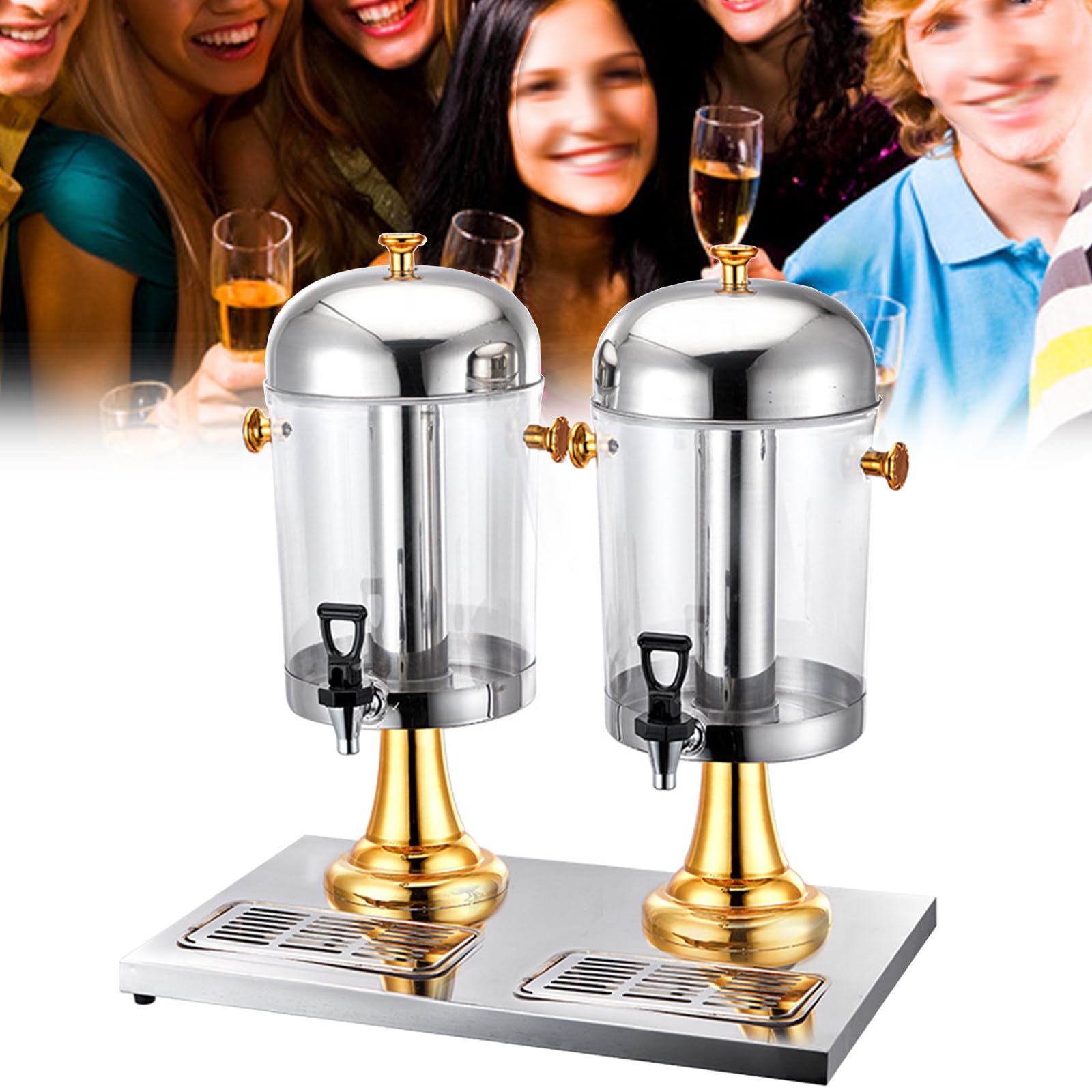 Distributeur de boissons pour buffet et mariage avec double cuve hermétique de 16 L