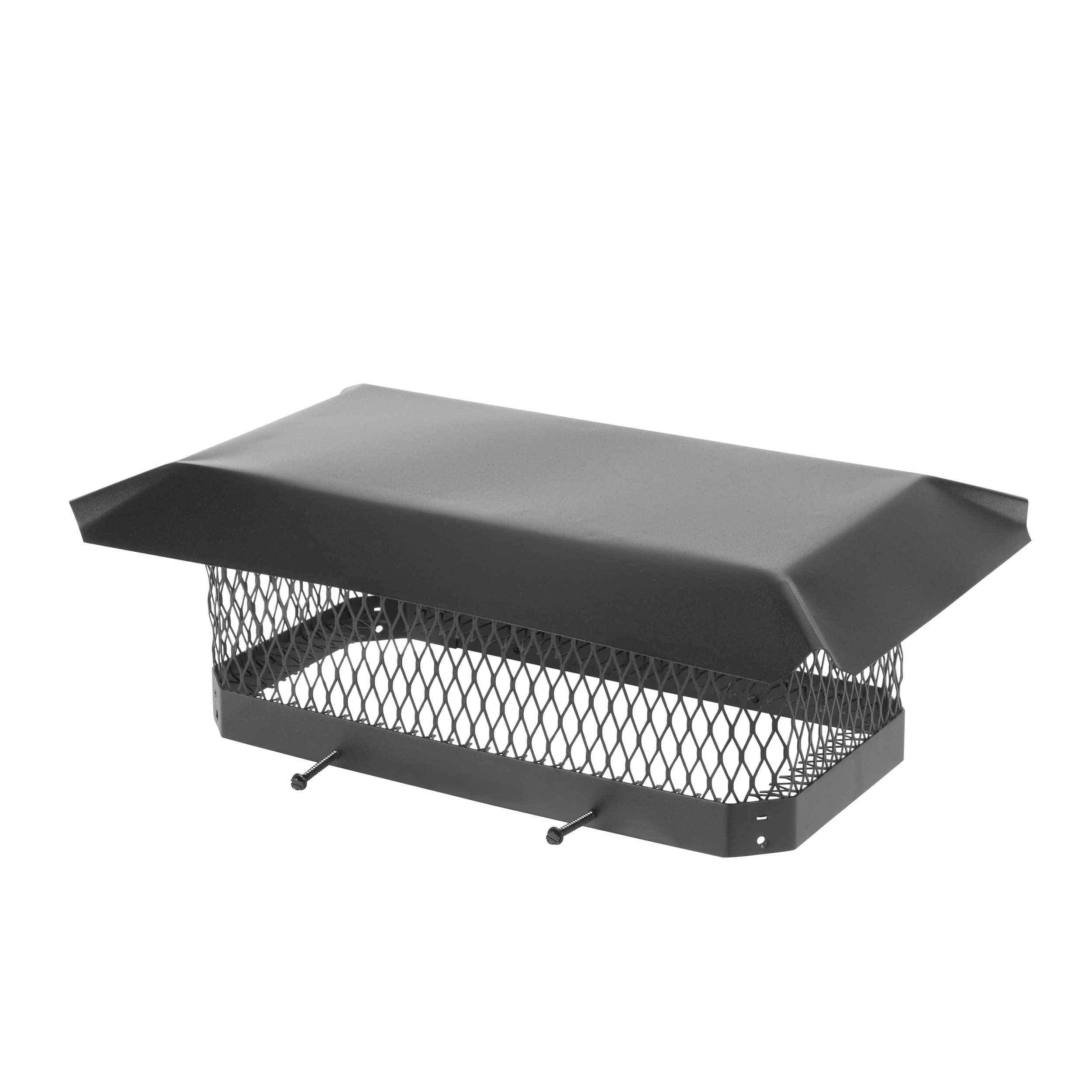 HY-GUARD HG918 Single Bolt On Galvanized Steel Chimney Cover, Mesh Size 3/4", Fits Outside Existing Clay Flue Tile, Black-image-4