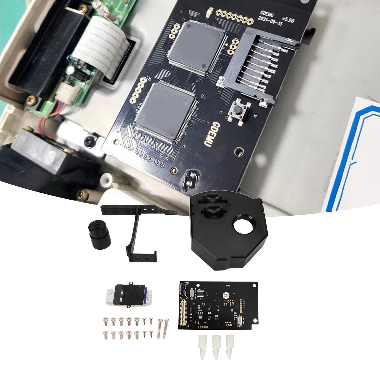 Scheda di simulazione dell'unità ottica per macchina da gioco SEGA Dreamcast DC, V5.20, ricambio per console di gioco SEGA Dreamcast VA1 Host (nero)