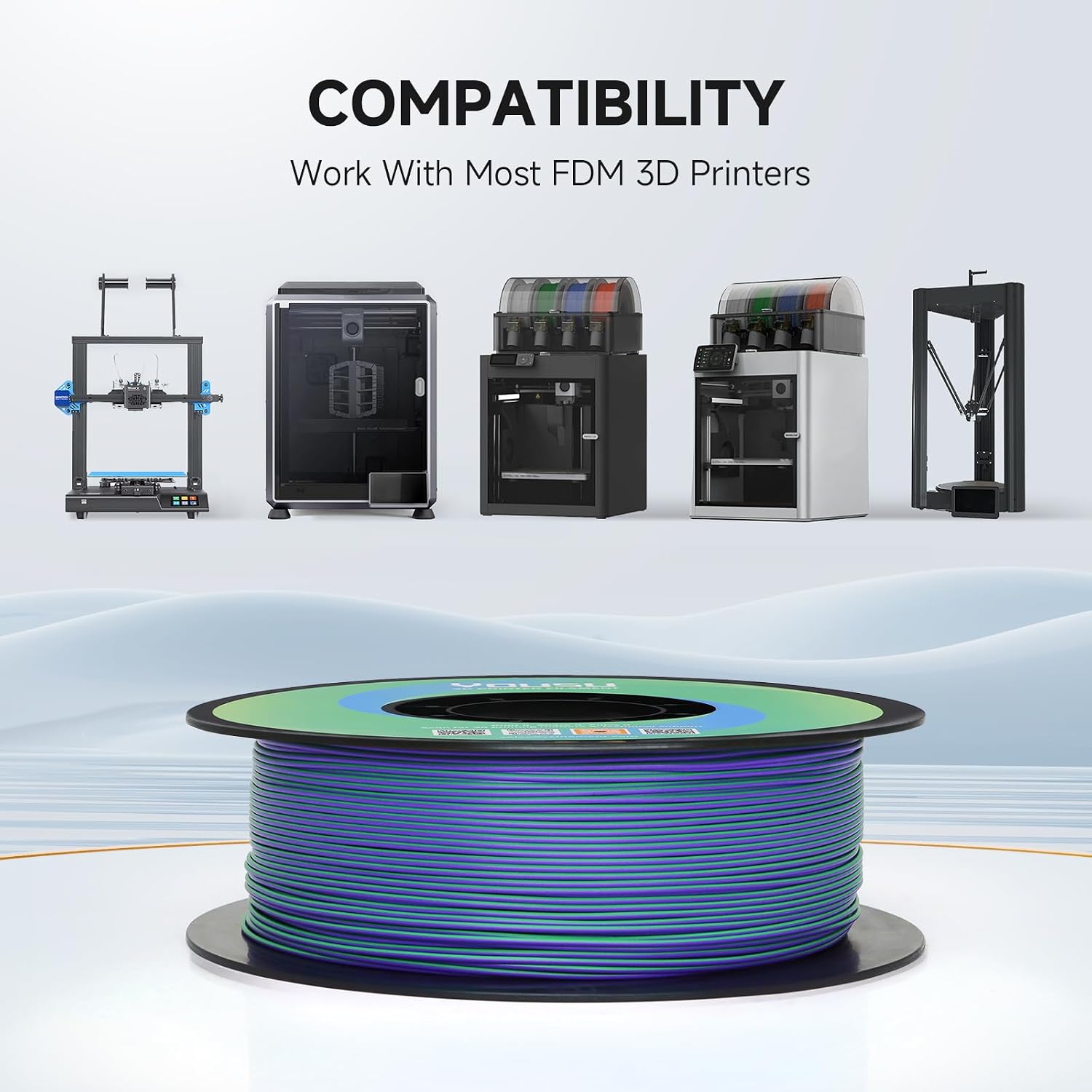 YOUSU Matte Dual Color and Light Brown PLA Filament