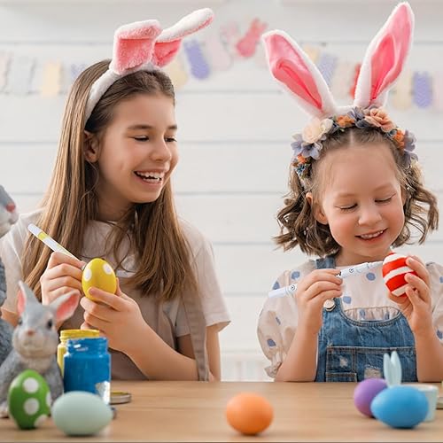 Miniatura 5 de OLINGYOU Bolígrafos de pintura acrílica de 12 colores, bolígrafos de doble punta con punta media y punta de pincel para pintura en roca, cerámica,