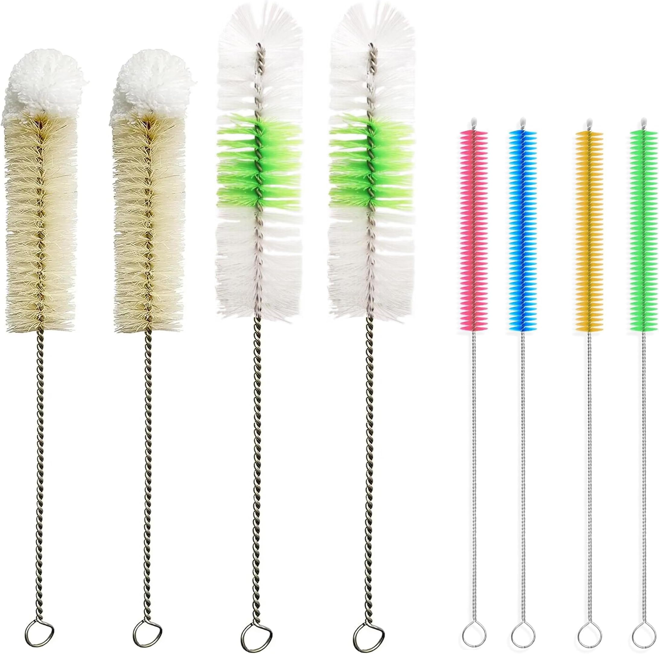 Hookah Cleaning Kit,Hookah Straw Pipe Cleaning Kit with 8 Brushes Premium Hookah Accessories for Shisha Cleaning,Colorful Cleaning Brush Set for Water Bottle,Teapot,Narrow Neck Glass Containers