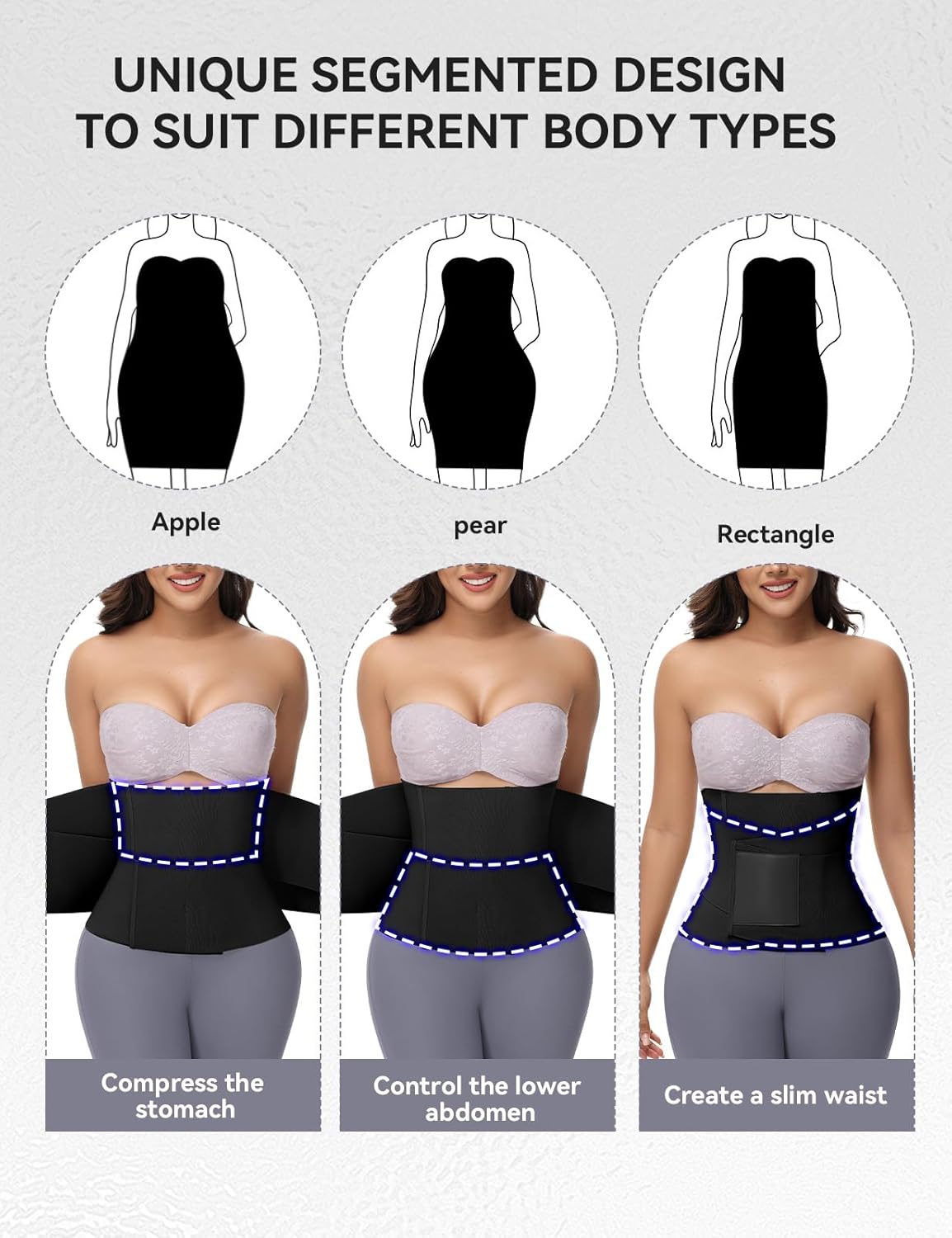 SHAPSHE Waist Trainer Belt for Women Workout Cincher Tummy Control Trimmer Corset Shapewear Segmented Postpartum Band - Image 2