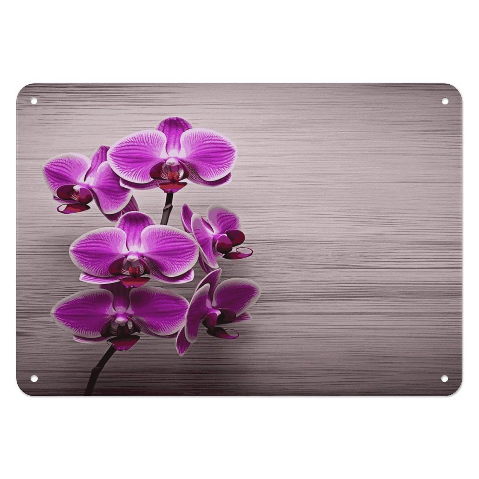 Fekiloot Style Orchid Wall Decor Iron Painting Metal Sign