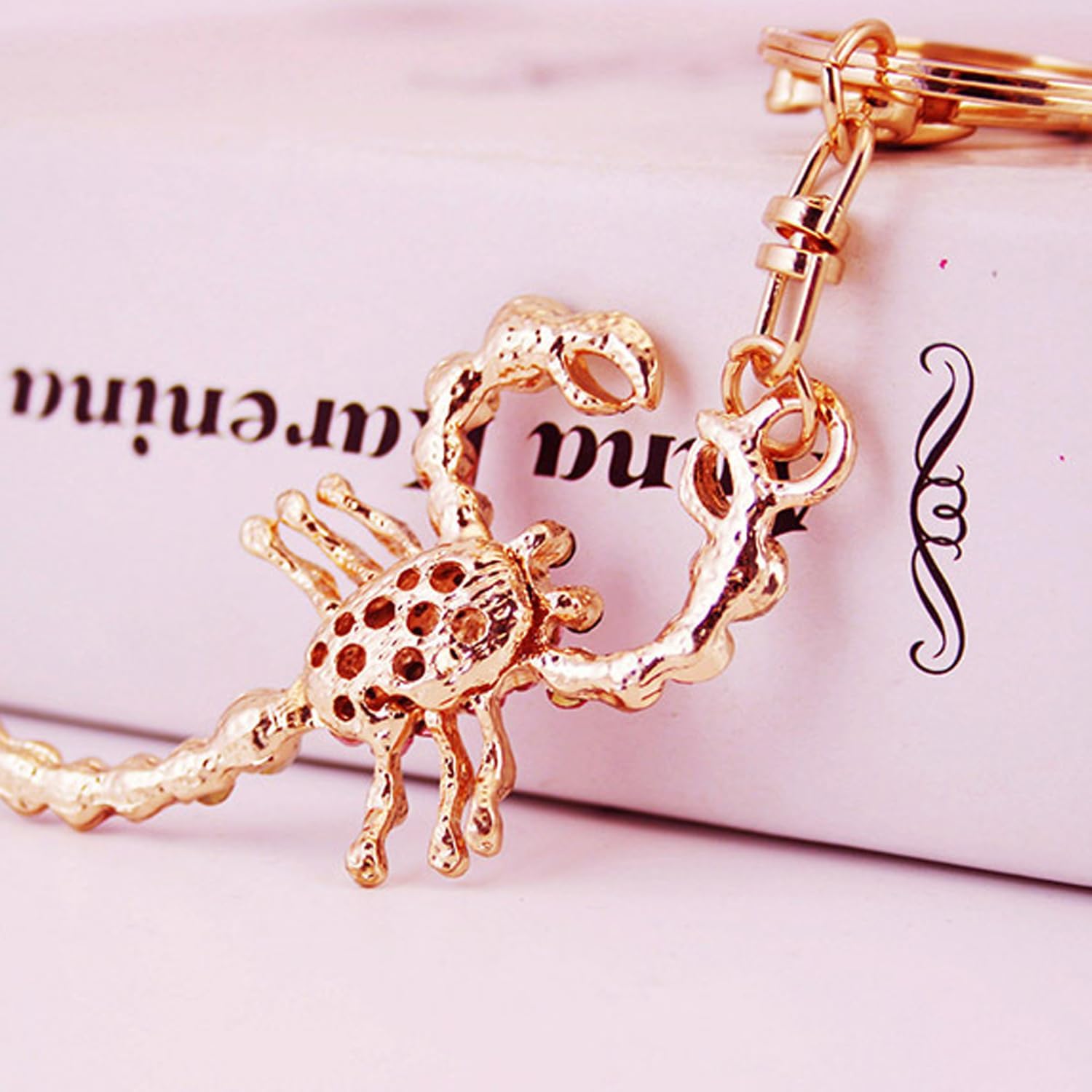 Cute Keychain Rhinestone Key Chain Scorpion Keychain Key Chains for Car Animal Charm Pendent Bag Accessory - Image 4