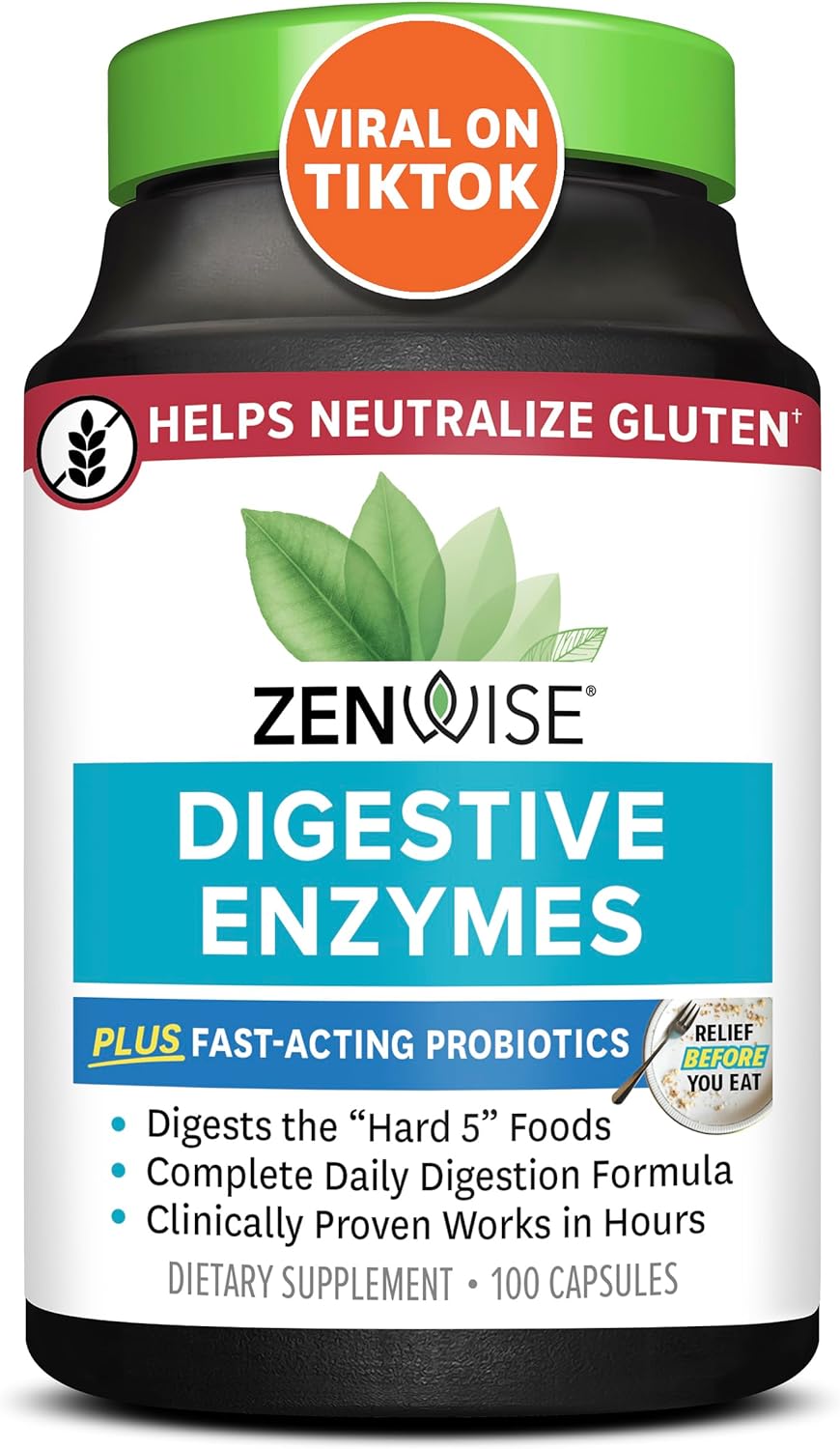 Zenwise Digestive Enzymes Probiotic Multi Enzymes with Probiotics and