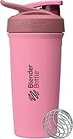 Vista 12 de BlenderBottle Strada Shaker Cup - Botella de agua aislada de acero inoxidable con batidor de alambre, 24 onzas, color blanco Insulated, Water