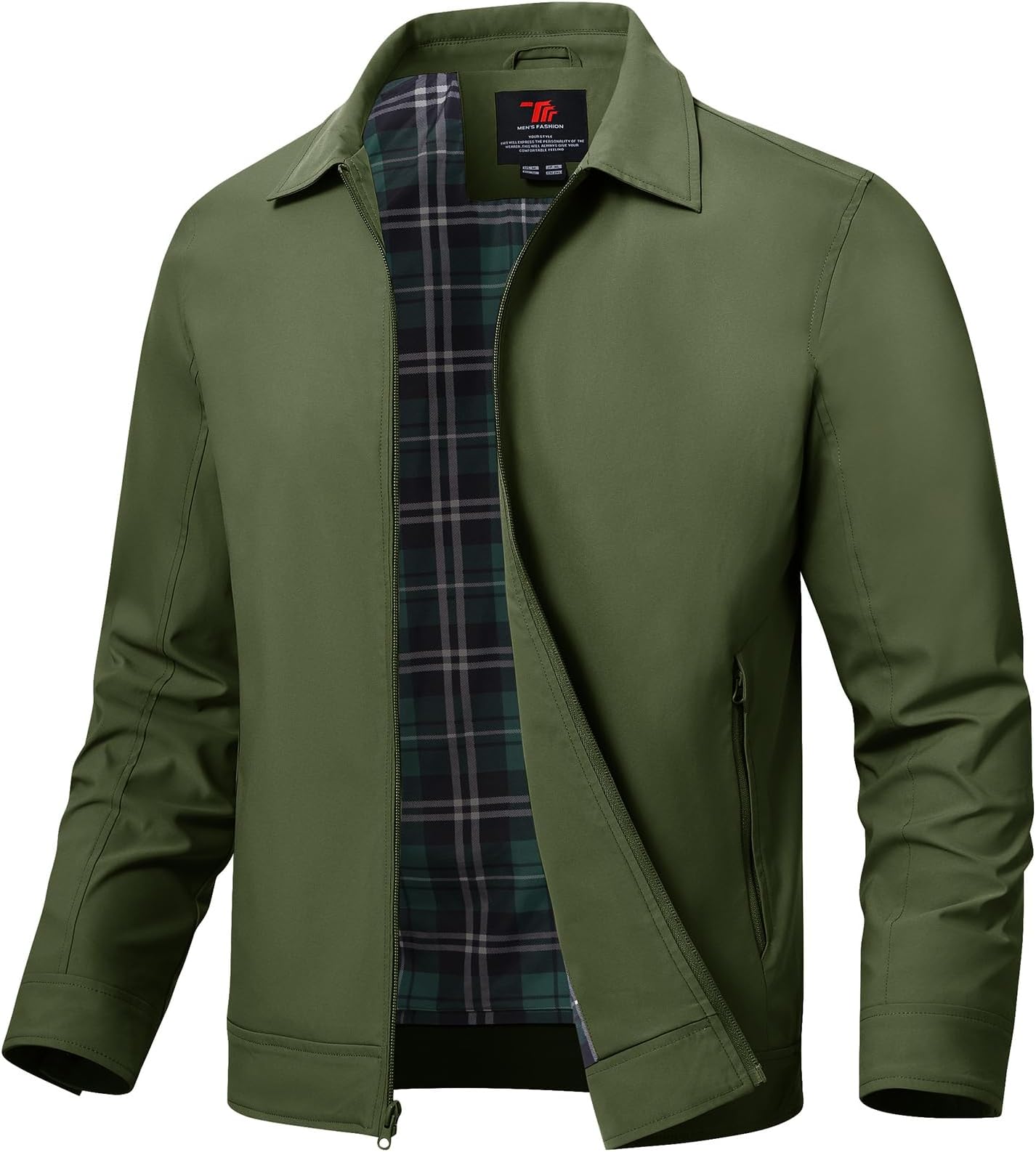 Men's Bomber Jackets Windproof Lightweight Track Jacket Windbreaker Golf Causal Outdoor Sportswear Coat