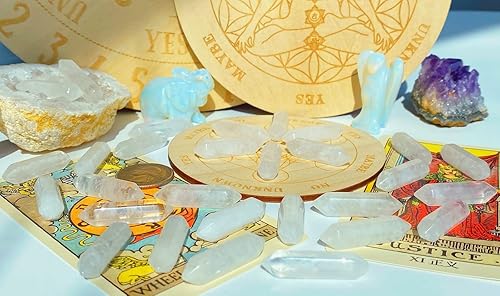 Miniatura 46 de Juego de 10 varitas de cristales curativos de ojo de tigre, piedras pulidas pulidas a granel naturales hexagonales puntiagudas Reiki de equilibrio