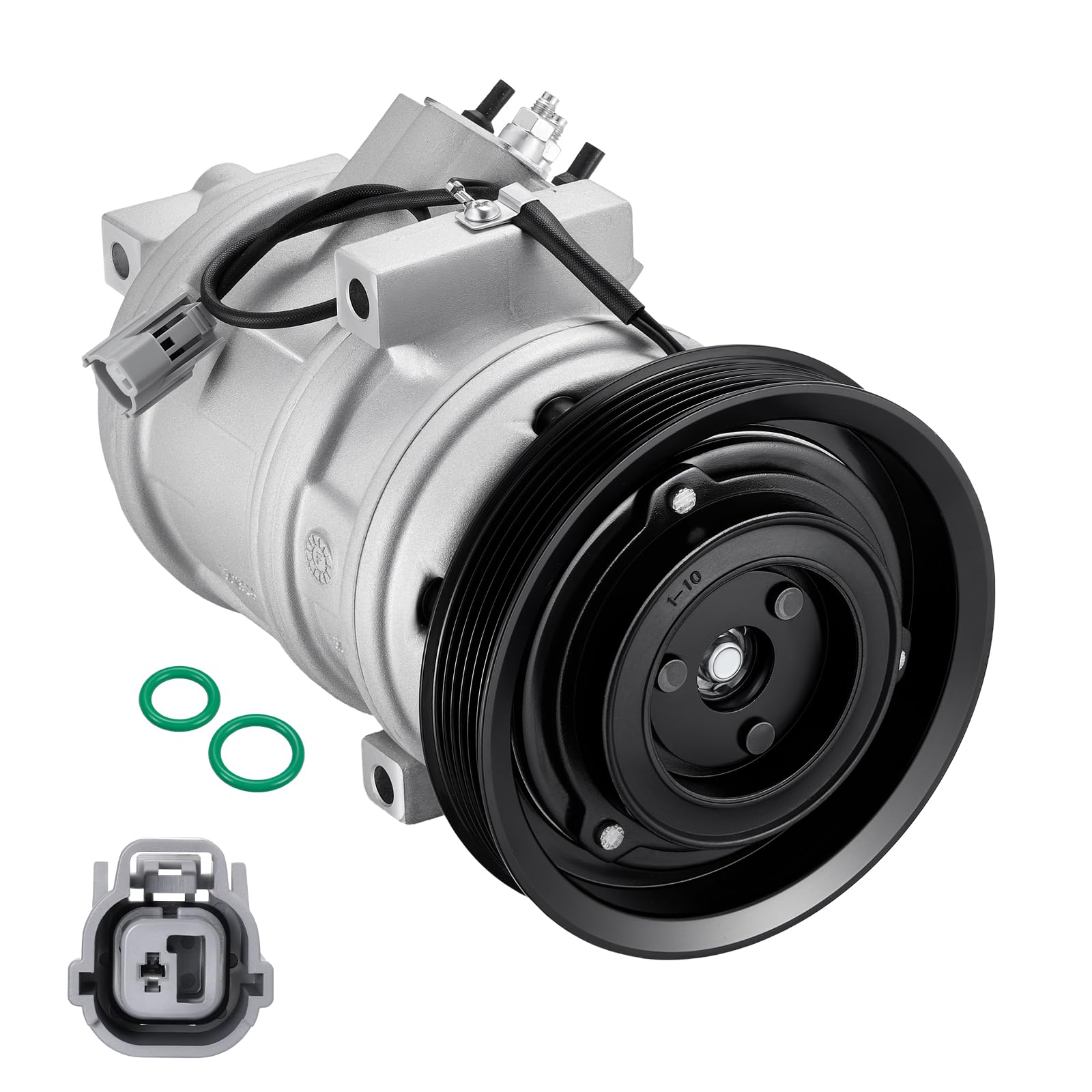 BDFHYK 78342 Air Conditioning AC Compressor with Clutch Compatible with Acura MDX 2001 2002, Fit for Honda Odyssey 1999-2004, Pilot 2003-2004, 3.5L V6, Gas, Replaces 77342, 638844, 1521227