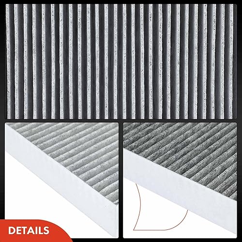 Miniatura 8 de A-Premium Filtro de aire de cabina de 3 piezas con carbón activado compatible con vehículos Nissan, Rogue (2014-2020), Rogue Sport (2017-2022),