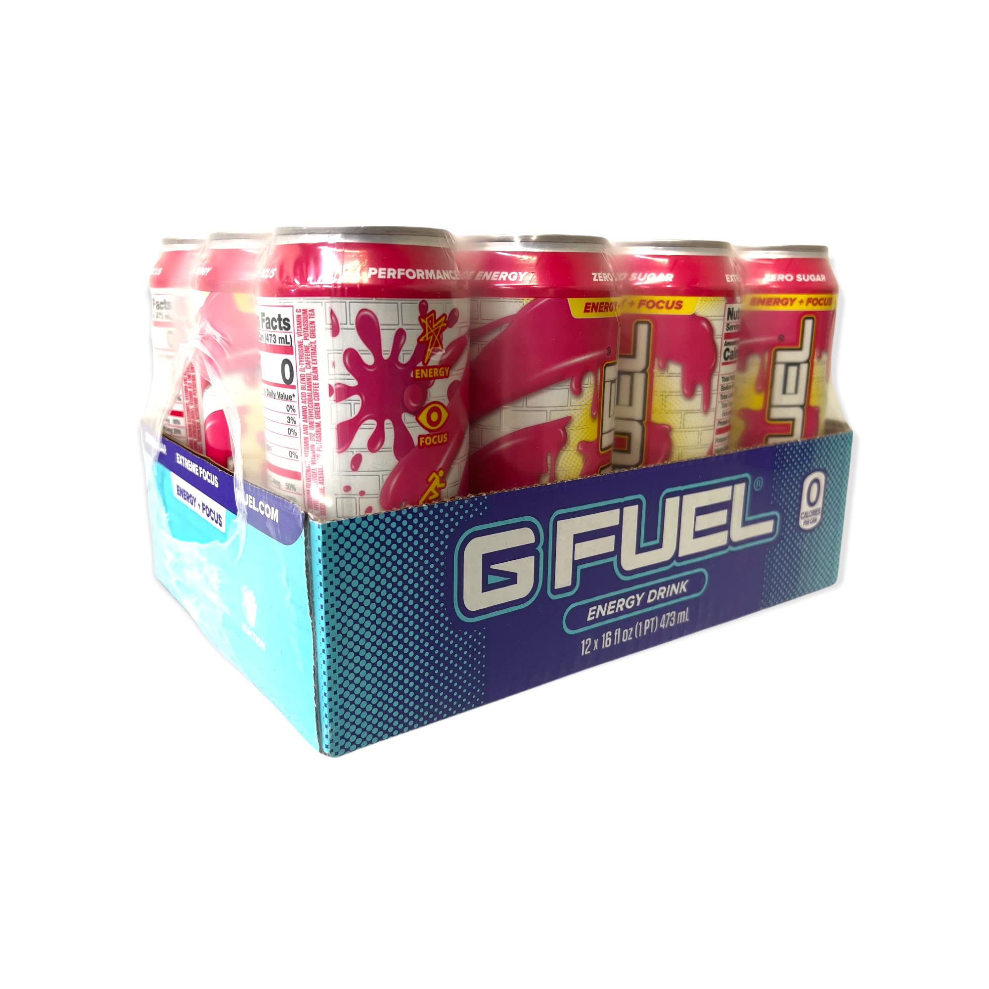 G Fuel, Sugar Free Energy Drink, Limited Edition Cans, 16 fl oz (12