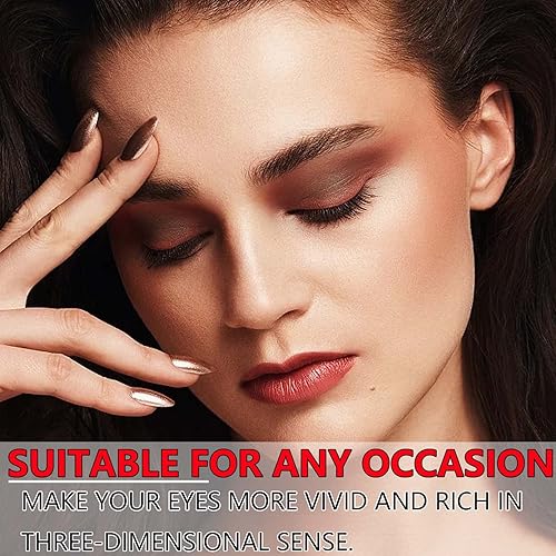 Miniatura 6 de DuoZeng Paleta de sombras de ojos desnudas de 12 colores, paleta de sombra de ojos con purpurina brillante, paleta de sombra de ojos ahumada natural