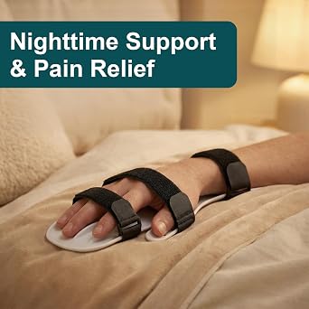 Resting Hand Splint stroke hand brace with Finger Separator, Carpal Tunnel Wrist Brace Night Immobilizer, Finger Straightener Extender with Shoulder Strap (Right)