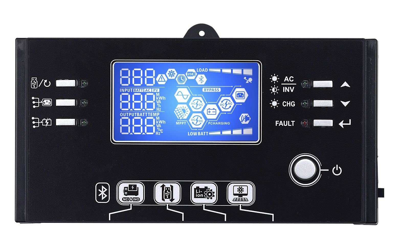 Inversor solar fuera de la red de 5 kW 240 V CA MPPT 80 A, Bluetooth, batería de litio de 48 V y compatible con AGM