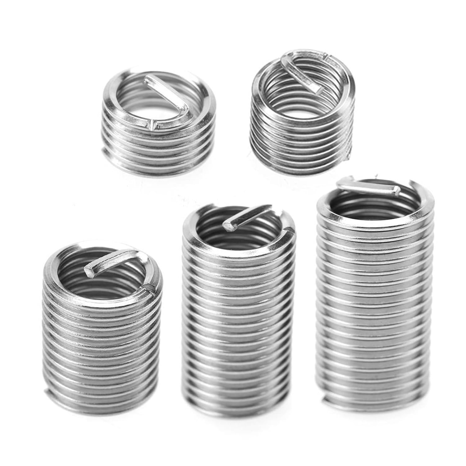 50Pcs M10*1.5 * 2D Thread Repair Insert Stainless Steel Coiled Wire Screw Sleeve Helical Threaded Insert Nicely